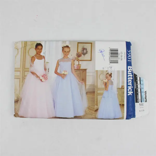 1998 Butterick Pattern 5901 Girls' Dress and Stole Size 12-16 UNCUT