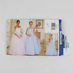 1998 Butterick Pattern 5901 Girls' Dress and Stole Size 12-16 UNCUT