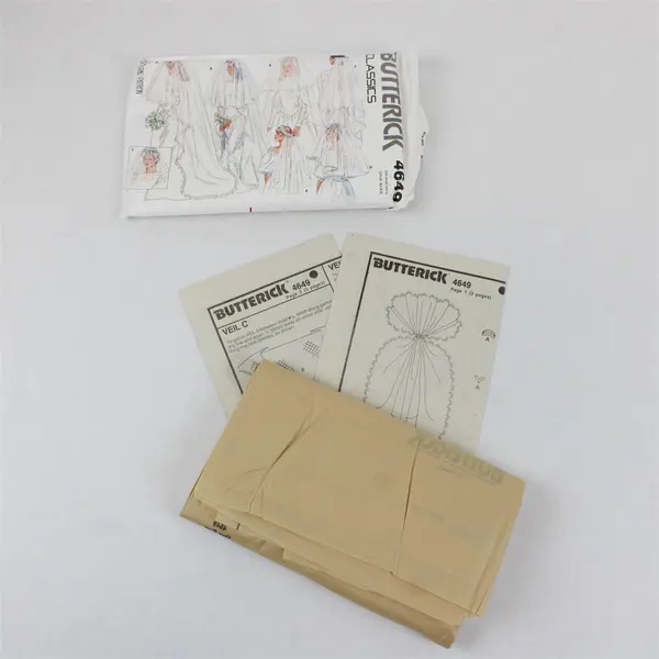1987 Butterick Pattern 4649 Women's Veils Size One Size UNCUT