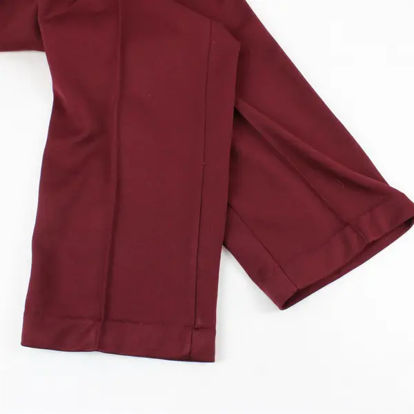 Haband! Women's Dark Red Pants Size 10P Elastic Waist Pockets Straight Leg