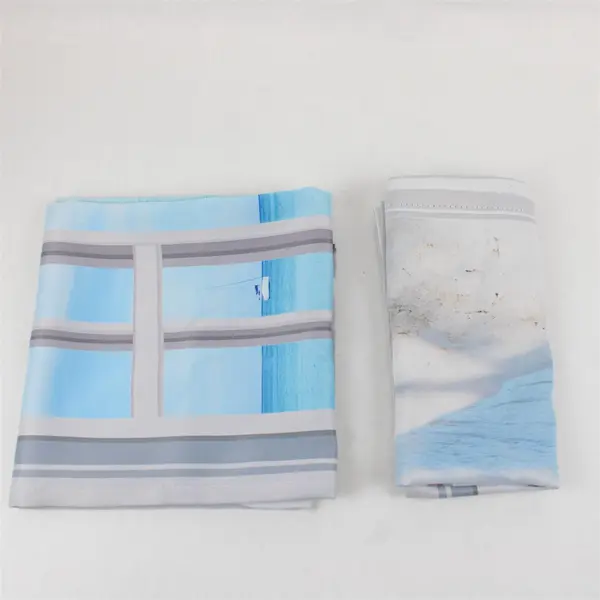 Thick Coastal Beach Cloth Window Curtains 2 Panels Ocean View 21.5''x44.5''