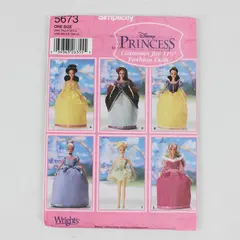 2003 Simplicity Pattern 5673 Disney Princess 11-1/2" Doll Costumes UNCUT