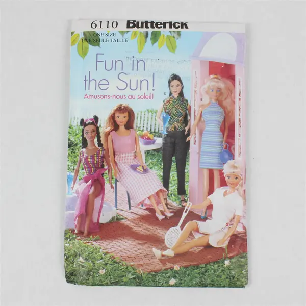 1999 Butterick Pattern 6110 11-1/2" Doll Summer Clothes UNCUT