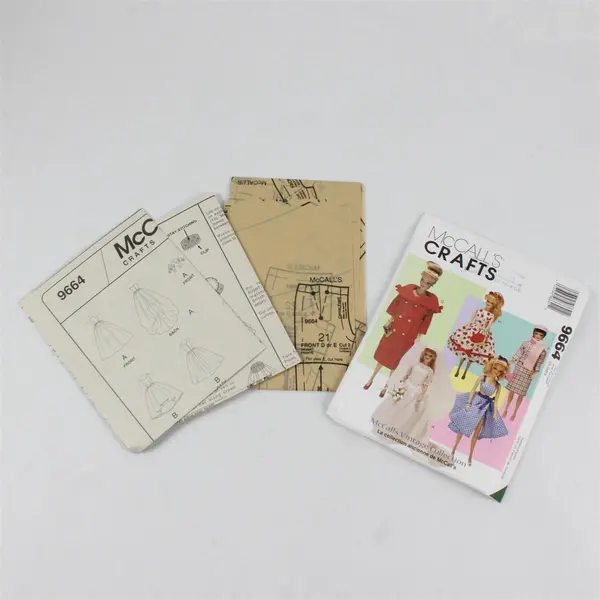 1998 McCall's Pattern 9664 11-1/2" Doll Vintage Style Dresses UNCUT