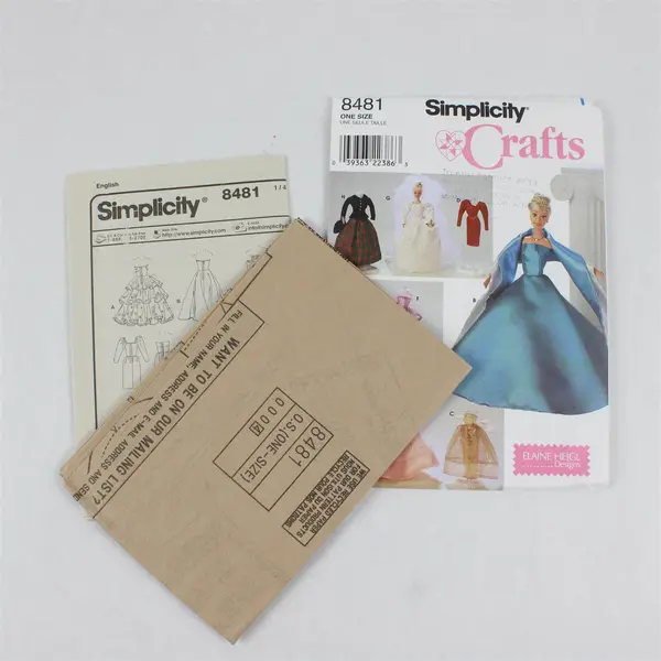 1998 Simplicity Pattern 8481 11-1/2" Doll Dresses UNCUT