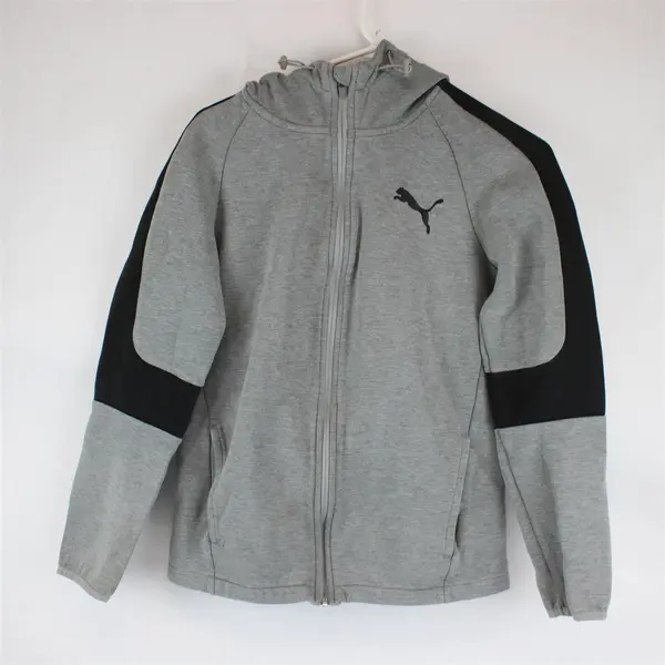 Puma Boy's  Gray Zip-Up Hoodie Size Small