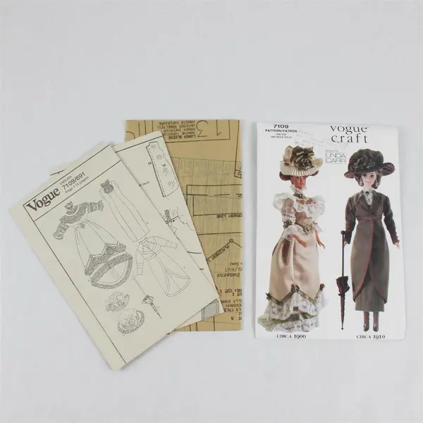 1999 Vogue Pattern 7109 11-1/2" Doll Antique Victorian Style Dresses UNCUT