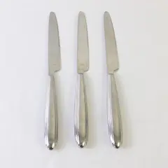 Lot of 3 Retroneu Leopold Dinner Knives 18/10 Stainless Steel
