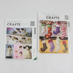 Lot of 2 McCall's Christmas Holiday Decor Sewing Patterns 9445 2991 UNCUT