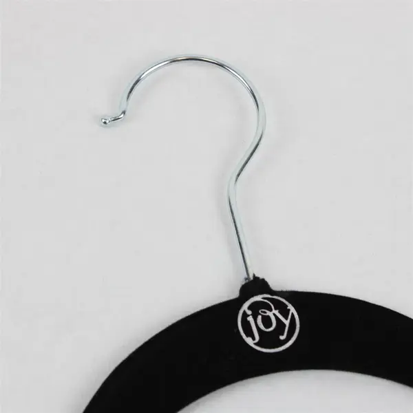 Lot of 9 Joy/Unbranded Velvet Coat Hangers in Black