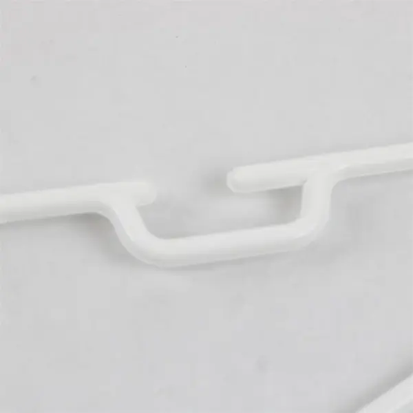 Lot of 10 White Plastic Clothes Hangers for Tops & Bottoms Varied Sizes