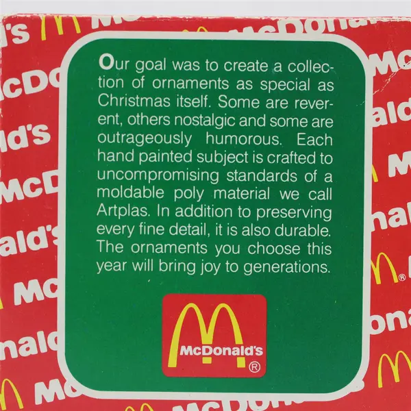Enesco Vintage 1991 Treasury of Christmas ornament McDonald’s Holiday Treats