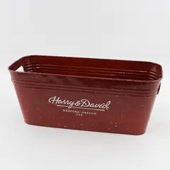 Harry & David Red Metal Gift Display Basket 13.8x6.2x6 in