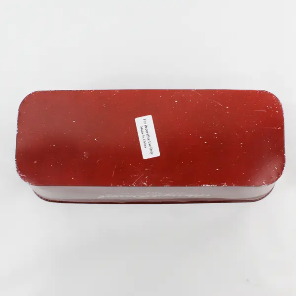 Harry & David Red Metal Gift Display Basket 13.8x6.2x6 in