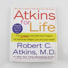 Atkins for Life The Complete Controlled Carb Program Robert C Atkins 2003 HC DJ