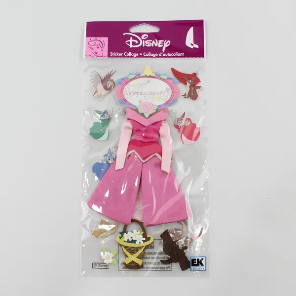 Lot of 2 Disney Sticker Collage Sleeping Beauty Cinderella
