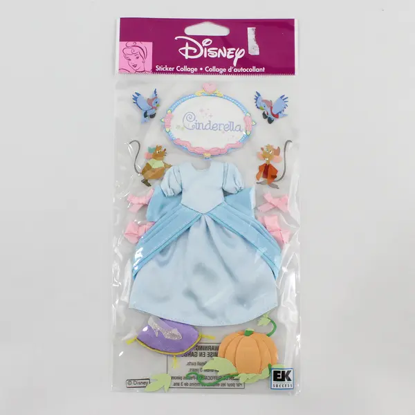 Lot of 2 Disney Sticker Collage Sleeping Beauty Cinderella