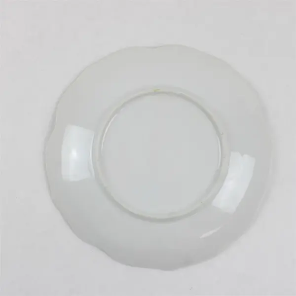 Lot of 2 Flower Shaped Saucers White 6" Diameter