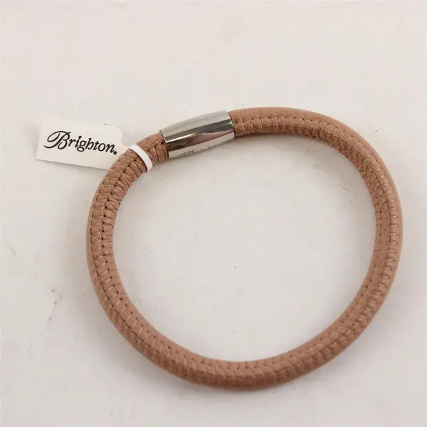 NWT Brighton Woodstock Beige Leather Bracelet M/L