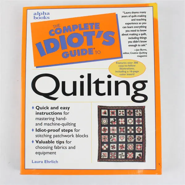 Vintage Complete Idiot's Guide to Quilting by Laura Ehrlich 1998 Paperback