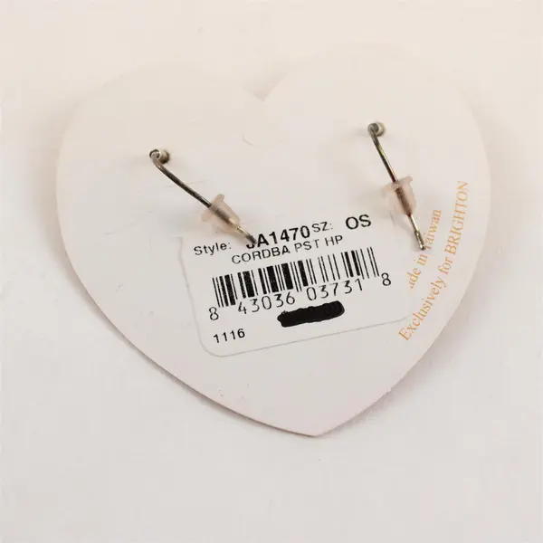 Brighton Cordoba Silver-Tone Heart Dangle Earrings NEW