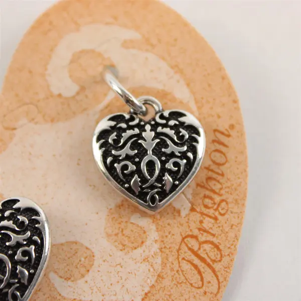 Brighton Cordoba Silver-Tone Heart Dangle Earrings NEW