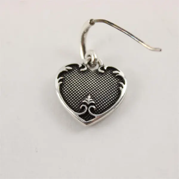 Brighton Cordoba Silver-Tone Heart Dangle Earrings NEW