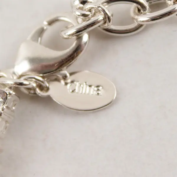 LOGO Lori Goldstein Clear Teardrop Rhinestone Silver-Tone Tennis Necklace 19"