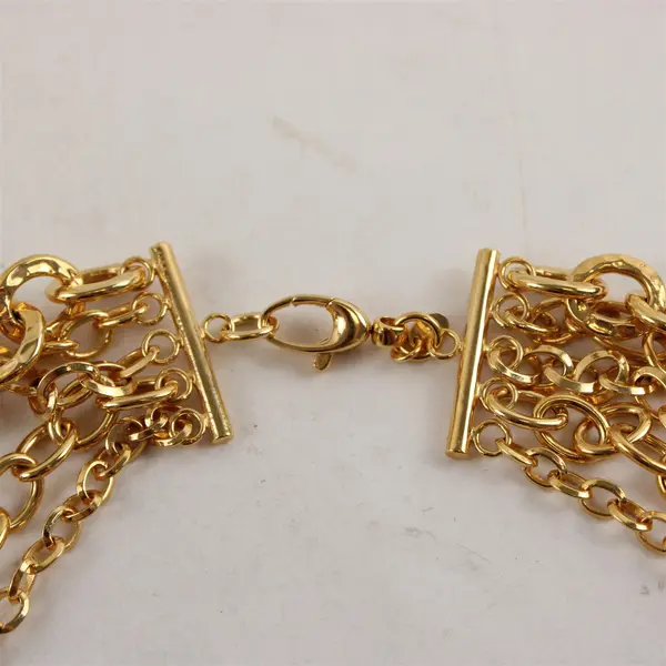 Multi-Strand Gold-Tone Chain Necklace 22" Italy
