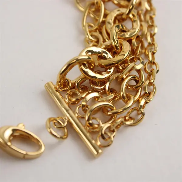 Multi-Strand Gold-Tone Chain Necklace 22" Italy