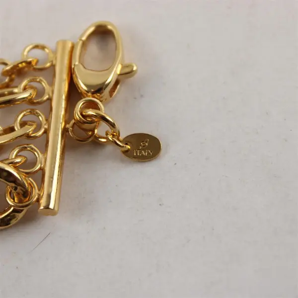 Multi-Strand Gold-Tone Chain Necklace 22" Italy