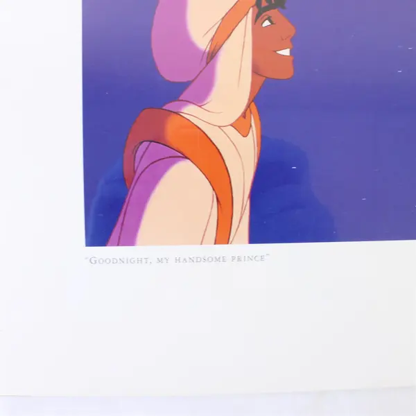 Disney Aladdin Goodnight My Handsome Prince Lithograph 11x14