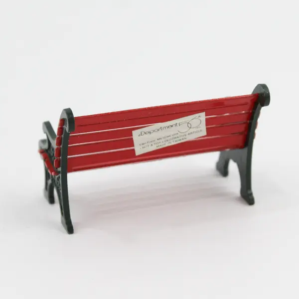  Dept. 56 Red Wrought Iron Park Bench 56445 