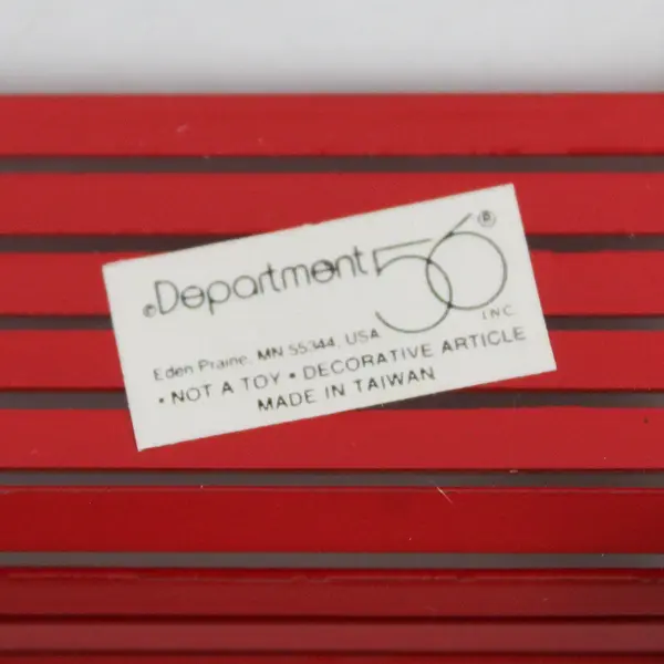  Dept. 56 Red Wrought Iron Park Bench 56445 