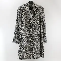 Dennis by Dennis Basso Women 2X Off-White/Black Cheetah Print Coat