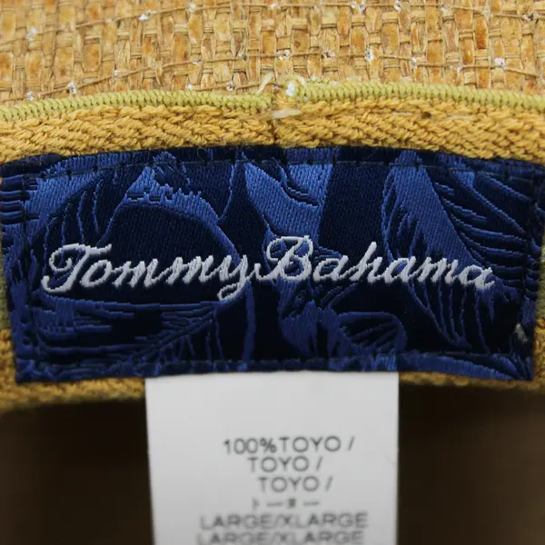 Tommy Bahama Shade Maker Fedora Hat Paper Braid Brown Belt on Rim L/XL