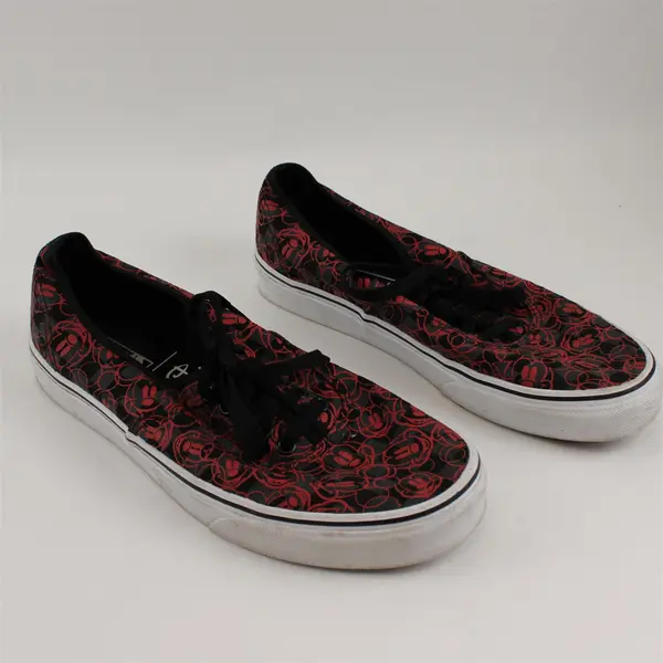 Vans Disney Red and Black Mickey Mouse Print Sneakers Men's U.S. 9