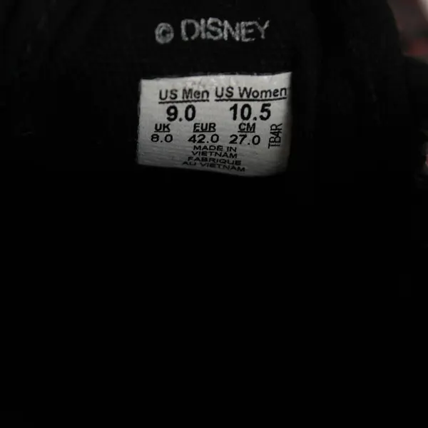Vans Disney Red and Black Mickey Mouse Print Sneakers Men's U.S. 9