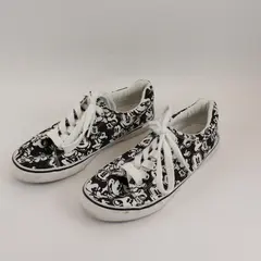 Disney Black and White Mickey Mouse Print Sneakers Men's U.S. 9