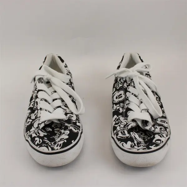 Disney Black and White Mickey Mouse Print Sneakers Men's U.S. 9