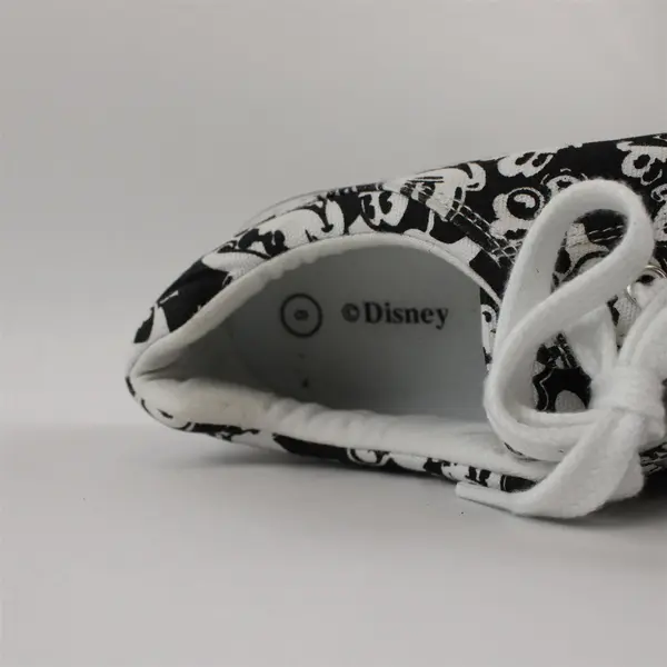Disney Black and White Mickey Mouse Print Sneakers Men's U.S. 9