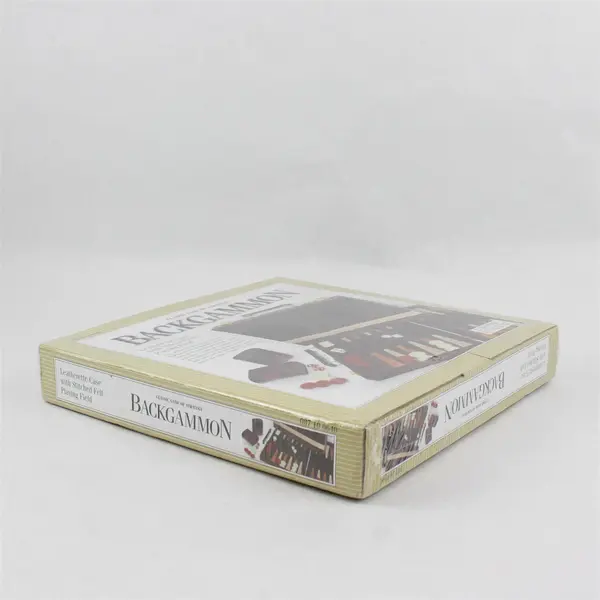 Backgammon Classic Game of Strategy Leatherette Case Travel Set