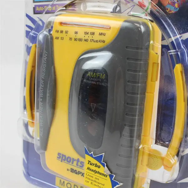 Sports by GPX C3202D Water Resistant AM/FM Cassette Stereo Turbo Headphones