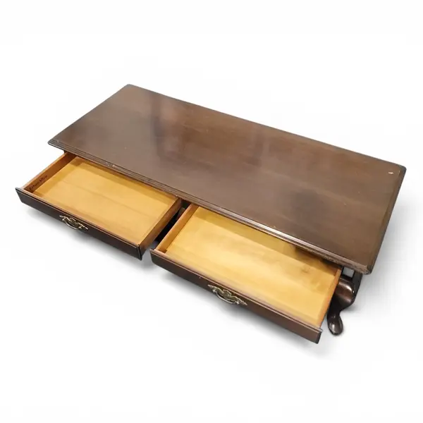 Ethan Allen Queen Anne Coffee Table Drawers Cabriole Legs - Local Pickup Only