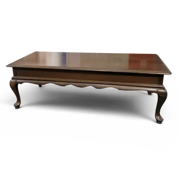 Ethan Allen Queen Anne Coffee Table Drawers Cabriole Legs - Local Pickup Only
