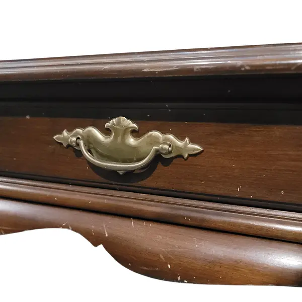 Ethan Allen Queen Anne Coffee Table Drawers Cabriole Legs - Local Pickup Only
