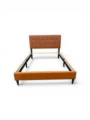 Brookside Full Camel Faux Leather Tufted with Headboard - Local Pickup Only