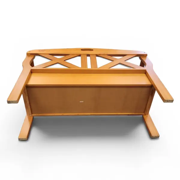Wooden Pine Buck Board Storage Bench with Hinges - Local Pickup Only