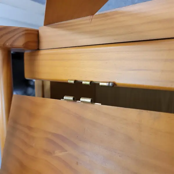 Wooden Pine Buck Board Storage Bench with Hinges - Local Pickup Only