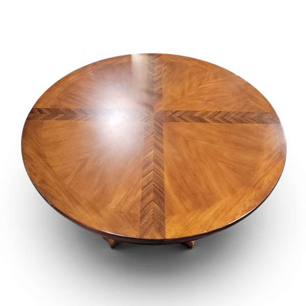 Round Wood Counter Height Dining Table on Pedestal Base - Local Pickup Only
